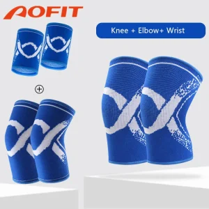 Breathable Adjustable Kids Youth Knee Elbow Wrist Pad Sleeve Set Pickleball Basketball Sports Protective Gear