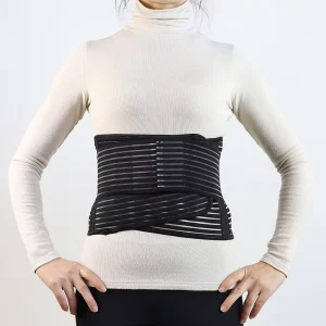 Breathable Adjustable Men Lower Waist Double Pull Mesh Brace Back Lumbar Support Belts for Back Pain