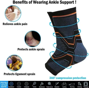 Breathable All Way Stretch Ankle Brace Ankle Sprain Guard Sports Recovery Sleeve for Badminton Baseball Table Tennis Gym