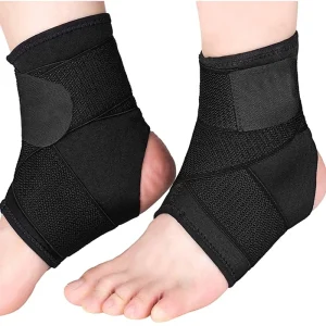 Breathable Ankle Support Brace With Stabilizer Straps Adjustable Compression Ankle Wrap For Sprained Ankle Pain Relief