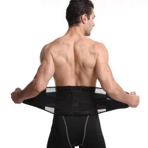 Breathable Back Support Belt Brace for Men and Women for Work Anti-skid Lumbar Support Belt with Hole Mesh for Sciatica