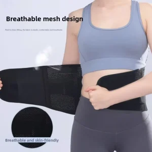 Breathable Back Support Belt Unisex Adjustable Straps & Removable Lumbar Pad for Fitness Protection & Everyday Use