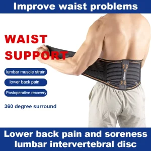 Breathable Back Support Belt with Dual Compression and Fixed Lumbar Support for Enhanced Waist Compression