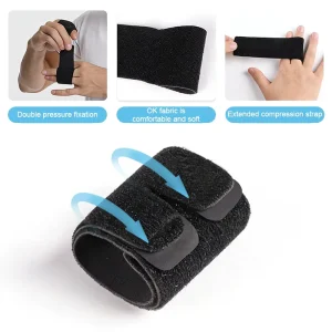 Breathable Broken Finger Strap Clamp Support Finger Sleeve Support Wrap for Baskletball Volleyball Tennis