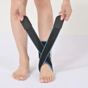 Breathable Eco-Friendly Nylon Elastic Adjustable Strap Compression Sports Ankle Support Wrap for Men Women Protection