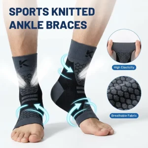 Breathable Elastic Knitted Ankle Support 3D Knitting Compression Ankle Sleeve Non Slip Ankle Protector for Men Women Sports