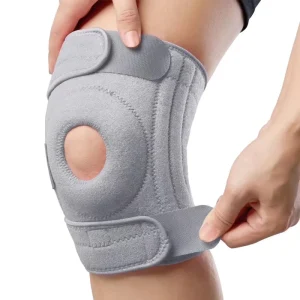 Breathable Knee Support Brace With Metal Spring Bars Adjustable Straps Compression Knee Pad For Sports Basketball Travel