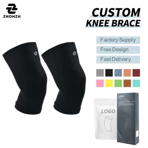 Breathable Knee Support Highly Elastic Sports Protective Gear Compression Knitted Knee Brace for Cycling and Basketball