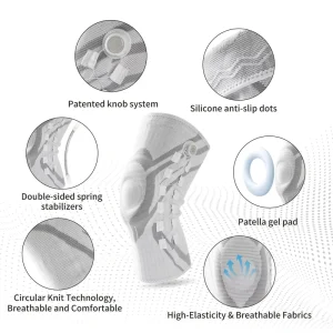 Breathable Knitted Knee Protector Patella Injuries Basketball Weightlifting Running Training Knee Support