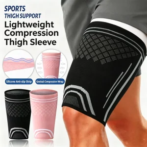 Breathable Knitted Sports Thigh Cover Compression Support for Running Basketball Jump Rope Fitness Safety Product
