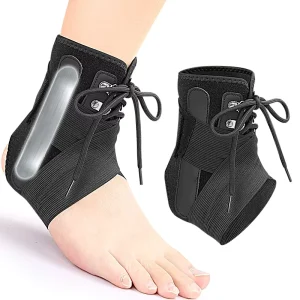 Breathable Lace Up Ankle Brace Support For Sprained Ankle Injury Recovery Sports Protection Adjustable Wrap Support
