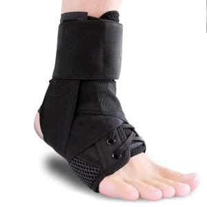 Breathable Lace up Ankle Brace for Inversion Eversion Support Sprain Protection OEM Custom