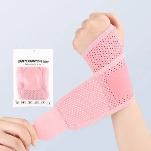 Breathable Mesh Wrist Brace For Carpal Tunnel Pain Relief Adjustable Pink Wrist Support Wrap For Sports Fitness Tennis Badminton