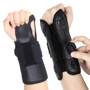 Breathable Mesh Wrist Brace with Splint Adjustable Hook Loop Wrist Support for Carpal Tunnel and Pain Relief
