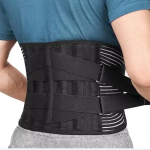 Breathable Neoprene Back Support Belt for Men Women 6 Stay Back Brace for Lower Back Pain Relief for Work #HY-01B
