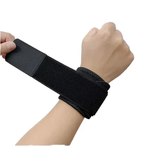 Breathable Neoprene Bracer Wrist Support Guard Weightlifting Protective Gym Gear with Sport Wrist Strap