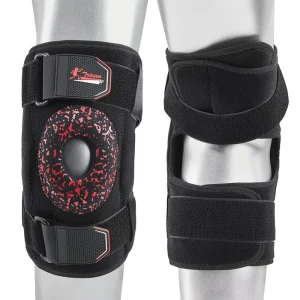 Breathable Neoprene Unisex Knee Brace With Steel Straps Adjustable High Elasticity Waterproof Knee Protection For Training