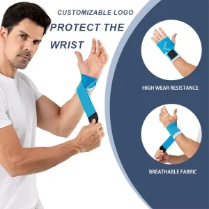 Breathable Nylon Soft Badminton Tennis Sports Adults Wrist Protective Sleeve Knitted Guard