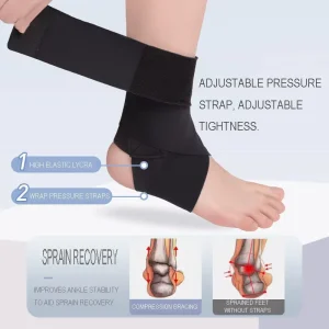 Breathable Padded Ankle Socks Ultra Thin Ankle Support Brace Compression Elastic Straps Ankle Guards for Sprain Prevention
