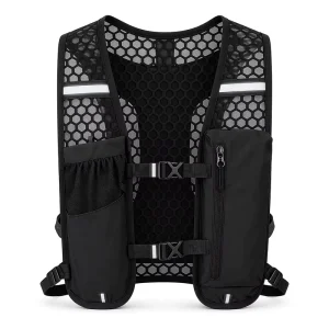 Breathable Running Vest Mesh Reflective Chest Pack Adjustable Strap Outdoor Cycling Hiking Travel Commuting Sports Utility Gear
