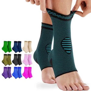 Breathable Seamless Ankle Brace Copper Ankle Brace Nylon Ankle Support for Sports Strain Relief Jogging Tennis Training