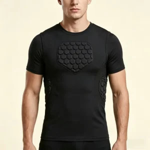 Breathable Sports Protective Gear Basketball Soccer Football Anti Collision EVA Padded Compression Short Shirt