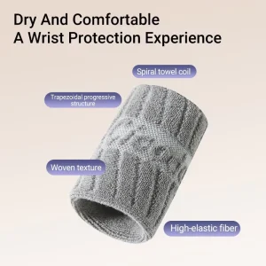 Breathable Sweat Absorbing Anti Sprain Elastic Unisex Fitness Wrist Guard Wrist Strap for Badminton Basketball