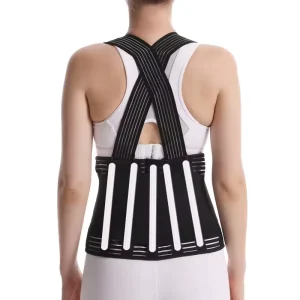 Breathable Unisex Therapy Back Brace Posture Corrector Pain Belt Lower Back Support Belt