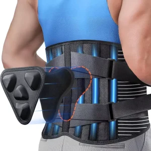 Breathable Waist Support Belt With Massage Pad Adjustable Lower Back Brace Lumbar Support Belt For Pain Relief Compression