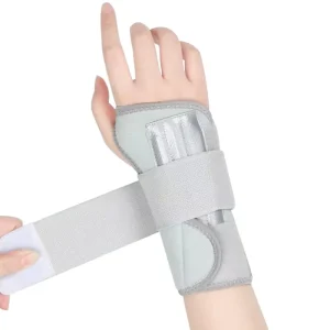 Breathable Wrist Stabilizer with Dual Support Strips Customizable Compression Wrist Guard for Pain Relief