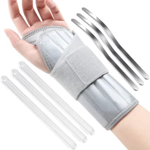 Breathable Wrist Stabilizer with Dual Support Strips Customizable Compression Wrist Guard for Pain Relief
