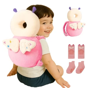Breathable and Wearing Safety Baby Head Protector Baby Head Protector Cushion Backpack with Knee Pads and Socks for Walking