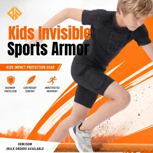 CE Certified Kids Invisible Sports Armor Youth Padded Protective Suit for Basketball Skating Skiing Safety Gear Lot Pro