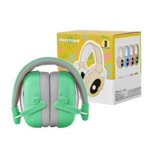 CE Certified Reusable Foldable ABS Adjustable Headband Earmuffs with Push In Inserts Intrinsically Safe Kids Hearing Protection