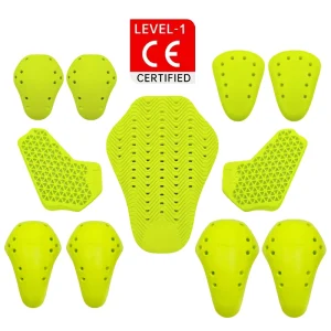 CE1 Motorcycle Protective Gear Insert Back Protection Motocross Jacket Chest Shoulder Elbow Protector Pants Hip Knee Pads