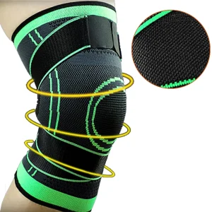 CONRIDA 3D Compression Knee Brace Stretchable Adjustable Knee Support With Straps