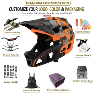 Camo Adult Full Face MTB Helmet CE EN1078 Helmet CPSC Bicycle Helmet Kids Bike Helmet MTB Bicycle Riding Head Protector