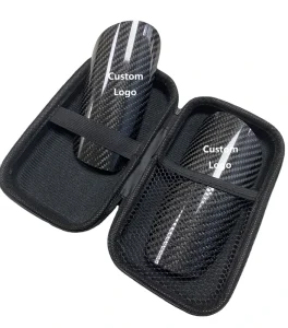 Carbon Fiber Shin Pad for Adults Custom Logo Football Kits with EVA and Plastic Protection Adult Shin Guards