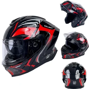 Cascos Para Moto Flip up Motorcycle Helmets Accessories Smart Customized Unisex Double Visors German Style with DOT Approved