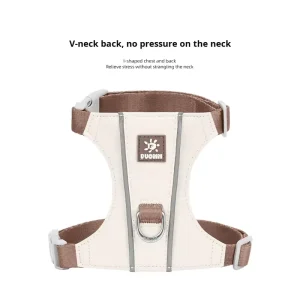 Cat Chest Protector with Reflective Strips Breathable Polyester Material to Prevent Escape