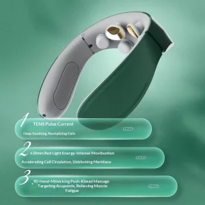 Cervical Neck Massager Pulse Heating Vibration 3D Simulation Remote Control Physiotherapy Device for Neck Protection
