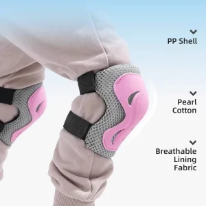 Children Outdoor Sports Protective Gear 6 Piece Set Multiple Colors Skateboard Cycling Roller Skating Protective Gear for Kids