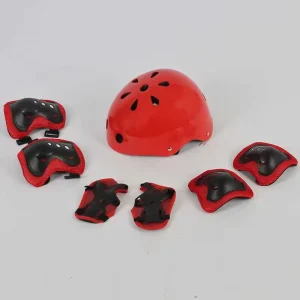 Children Plastic Roller Skating Helmet and Knee Pads Safety Kit Six Piece Set for Outdoor Sports Factory