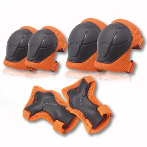 Children Roller Skating Protective Gear Six Sets Sports Helmet Skateboard Skating Protective Gear Knee and Elbow