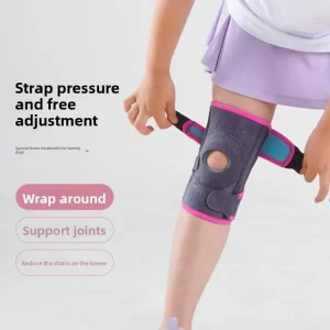 Children Sports Knee Pads for Hiking Running Cycling Adjustable Fall-Resistant Impact-Absorbing Shock-Reducing Knee Guards