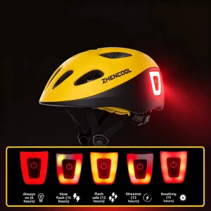 Children’s Bicycle Night Light Helmet Boys and Girls Integrated Molded Design Adjustable Buckle Bicycle Roller Skateboard