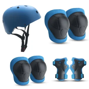 Children’s Comprehensive Protection Seven Piece Protective Gear Set for Roller Skating Cycling Ice Sports Palm Elbow Knee Head
