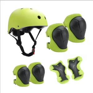 Children’s Hard Shell Helmet Protection Gear Elbow & Knee Pads Set for Basketball Bike Cycling & Roller Skate