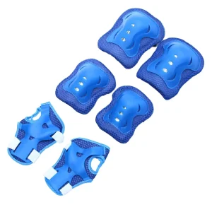 Children’s Protective Gear Set for Skating Skateboarding Scooter Riding Shockproof Wrist Guards and Sponge Knee Elbow Pads