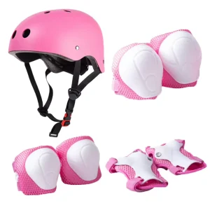 Children’s Skateboard Balance Bike Skating Protective Gear Set Boys Girls Seven Piece Includes Helmet Elbow Knee Guards ABS/EPS